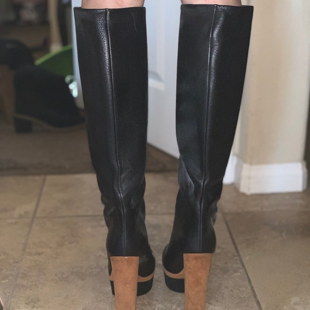 Gucci leather suede bottom tall boots - Picture 7 of 7